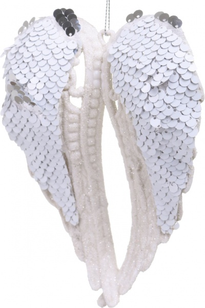 Декоративна підвіска Крила 11 см білий LD21084