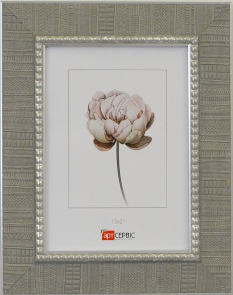 Рамка для фото Арт-Сервіс ЕА-01810 1 фото 15x21 см сірий зі сріблястим 