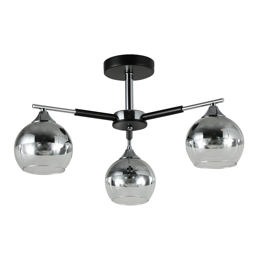 Люстра Miorro Imperia 450x450x250 мм 3x40 Вт E27 черный хром 51-311-168