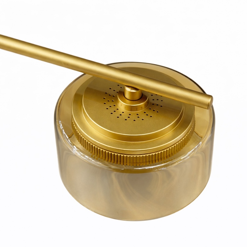 Люстра потолочная LIGHT SET DUSHA MS228 6x12 Вт GX53 золото/янтарь