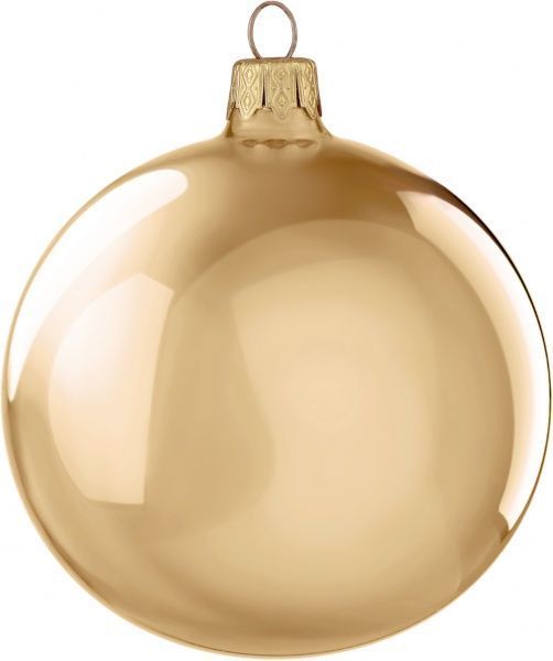 Куля скляна d80 однотонна світло-мідний