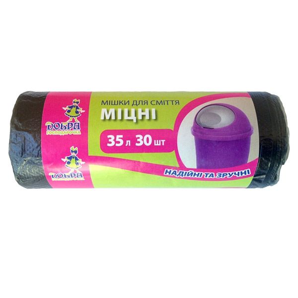 Пакеты для мусора Добрая Хозяюшка 35 л 30 шт