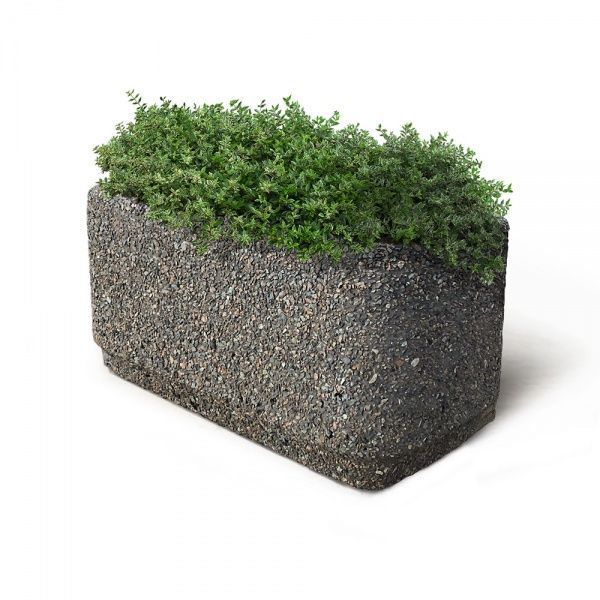 Вазон декоративний Вазон Атлант прямокутний 128л сірий 