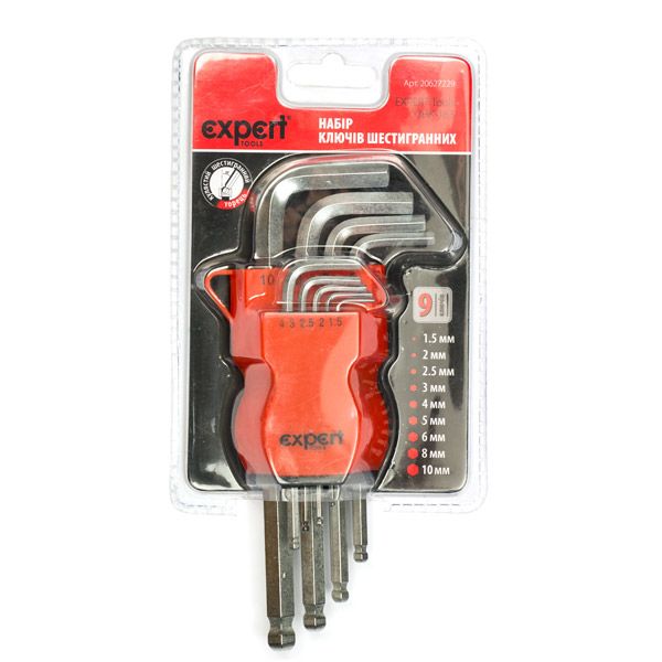 Набір ключів шестигранних Expert Tools YJHK-163 9 шт