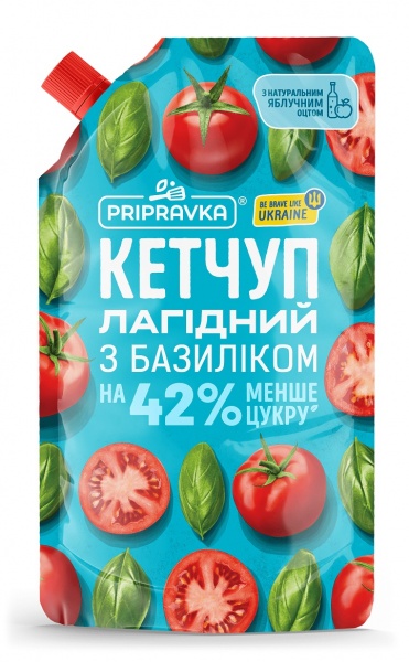 Кетчуп Приправка Лагідний з базиліком 250 г