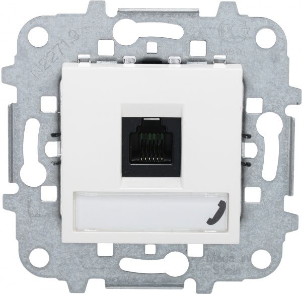Розетка телефонна ABB Zenit RJ-12 TF-6-пол. білий N2217 BL TF1-Z
