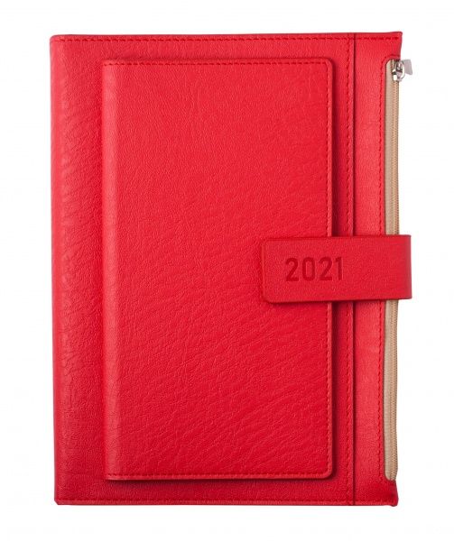 Щоденник датований 2021 ENIGMA, A5, червоний Buromax BM.2113-05