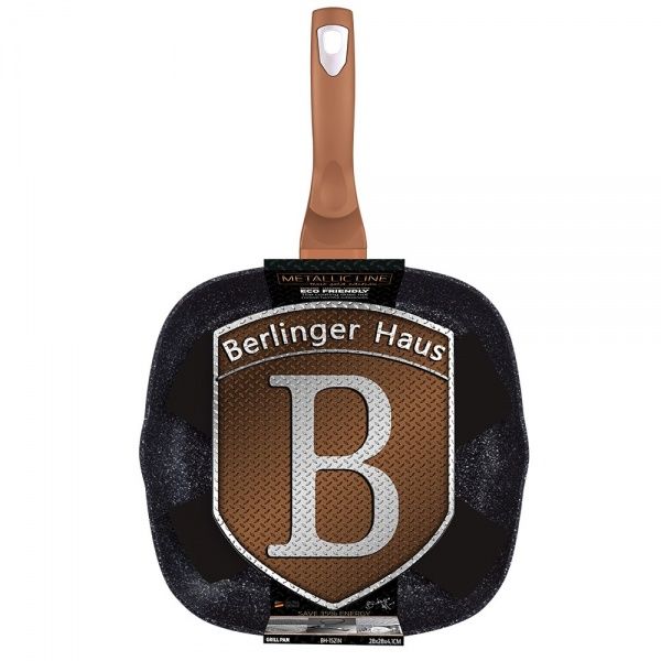 Сковорода-гриль Metallic Line ROSE GOLD Edition 28 см BH 1521N Berlinger