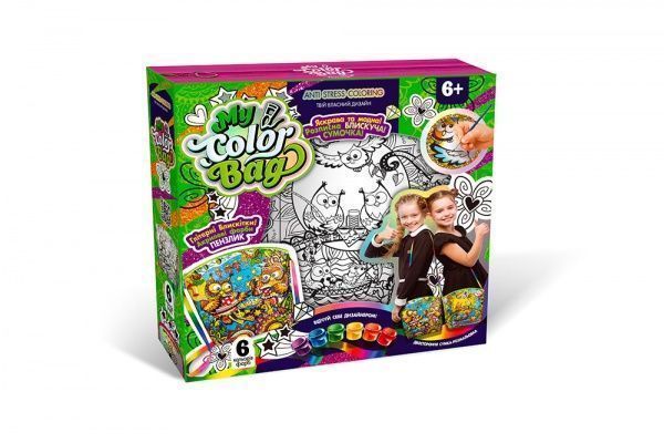 Сумка-раскраска Danko Toys My Color Bag мини № 4 укр. Совы пьют чай mCOВ-01-04U