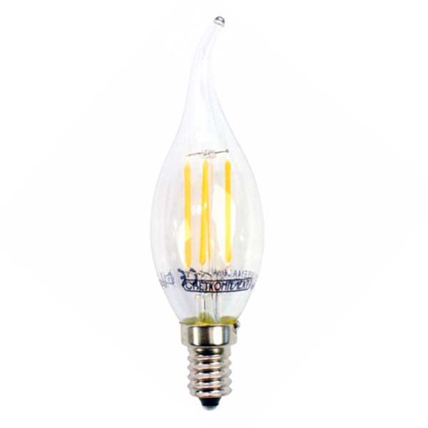 Лампа филаментная LED Светкомплект FLCA35 Е14 4 Вт 3000K