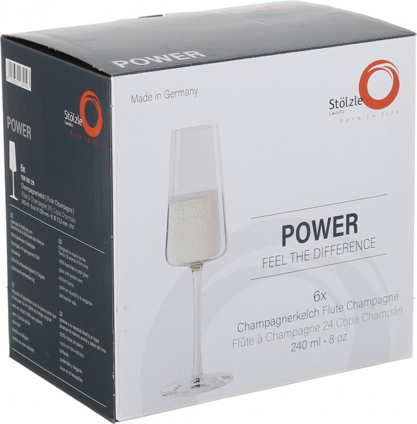 Набор бокалов для шампанского Power 240 мл 6 шт. Stoelzle 