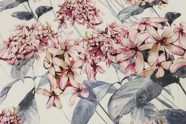 Комплект постільної білизни Hortensia Blue 2 білий із синім La Nuit 