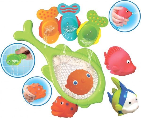 Игровой набор для ванной Bebelino с сачком Лови и брызгай 57113