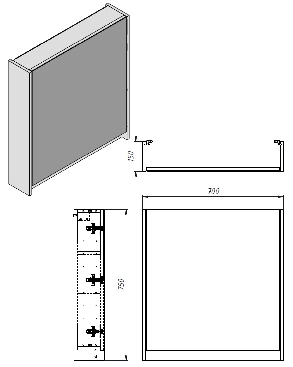 Зеркальный шкаф ЮВЕНТА