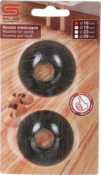 Розетка на трубы SALAG 86 дуб горелый 16 мм