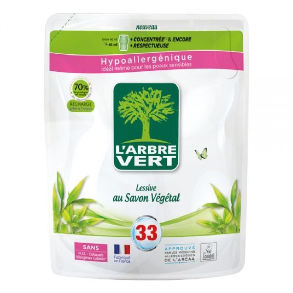 Жидкое средство для машинной и ручной стирки L'Arbre Vert Растительное мыло 1,5 л