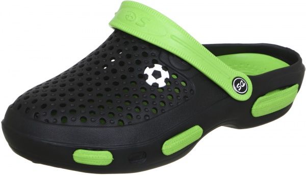 Сабо DreamStan Крокс р.45 чорний із салатовим