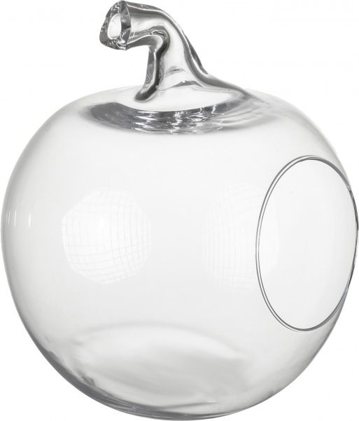 Ваза стеклянная прозрачная яблоко 23.5х20.5 см Теамо