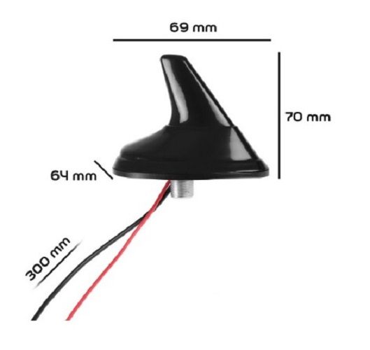 Антенна автомобильная Alca с активным усилителем Fin-Antenne AM/FM 