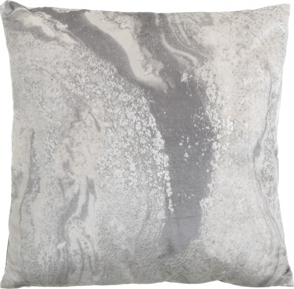 Подушка KM Мрамор 100% полиэстер 45x45 см светло-серый 