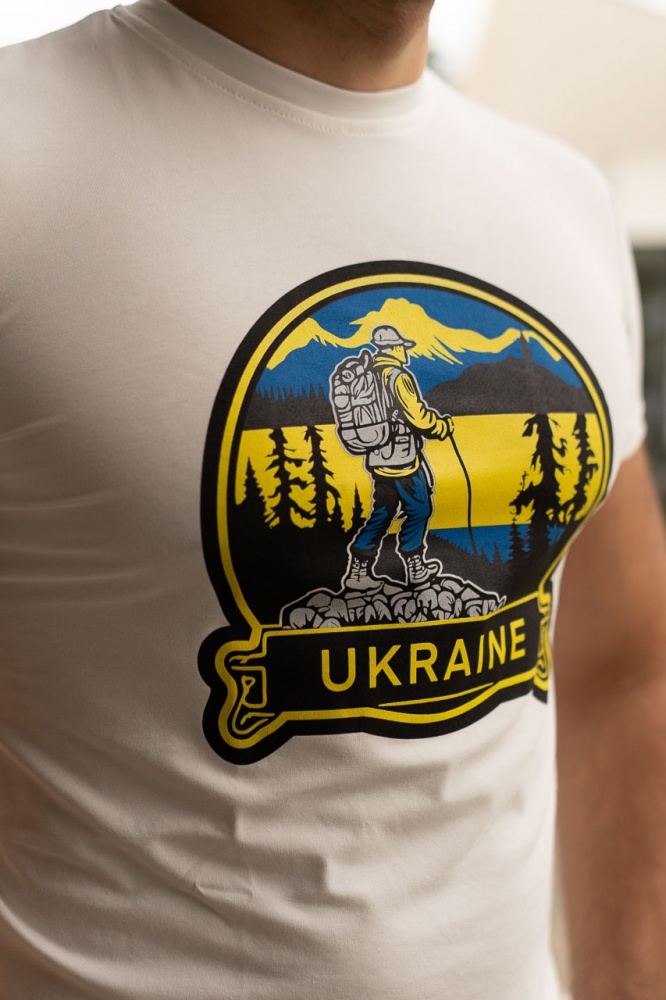 Футболка LOGOS-Tac з нанесенням Ukraine travel 04-09-00-0061 р.XL молочний