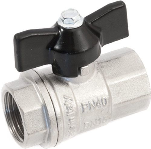 Кран шаровой General Fittings п/п ВВ 1 с бабочкой GF