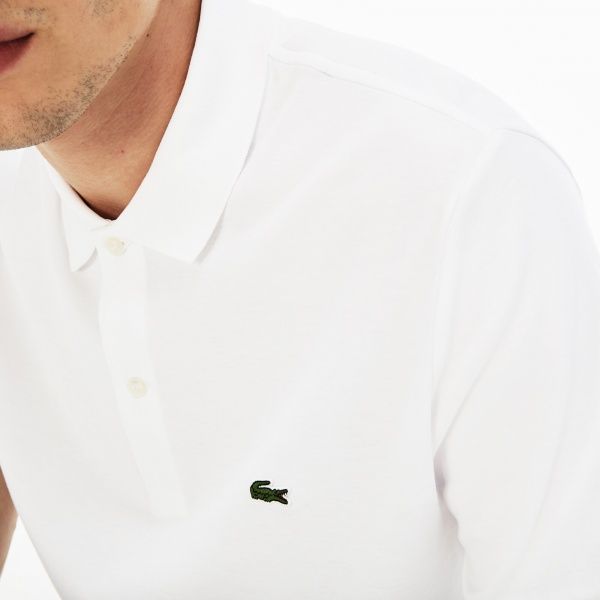Поло Lacoste SHORT SLEEVED RIBBED COLLAR SHIRT DH2050001 6 білий