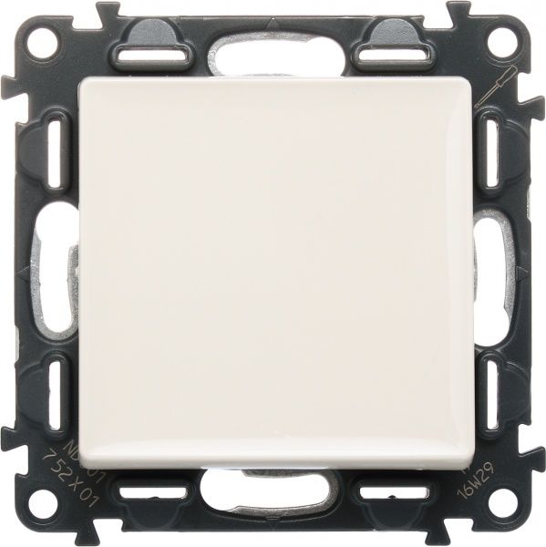 Выключатель одноклавишный Legrand Life без подсветки 10 А 250В кремовый 752501