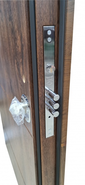 Дверь входная Булат Термо House – 705 стеклопакет дуб бронзовый 2050x1200 мм правая