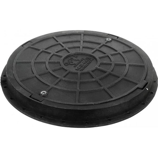 Люк каналізаційний Rhein 740 мм A15 з замком чорний
