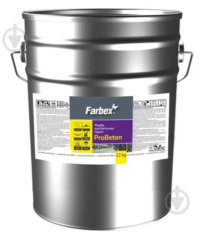 Фарба для бетонної підлоги і бетону акрилова Farbex ProBeton мат графіт 12кг