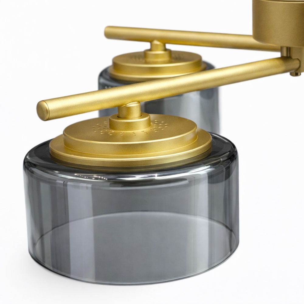 Люстра потолочная LIGHT SET DUSHA MS228 4x12 Вт GX53 золотой/дымчатый