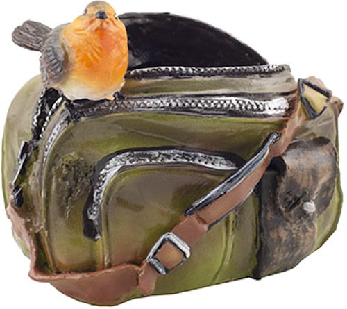Кашпо декоративное Сумка с синичкой 