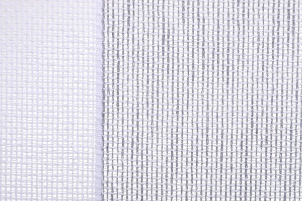 Ткань тюлевая сетка с полосками 295 см серый 