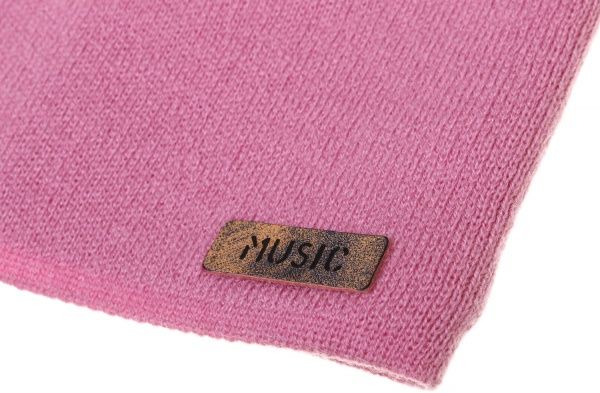 Шапочка детская для девочки Luna Kids р.52-54 розово-серый 2385 