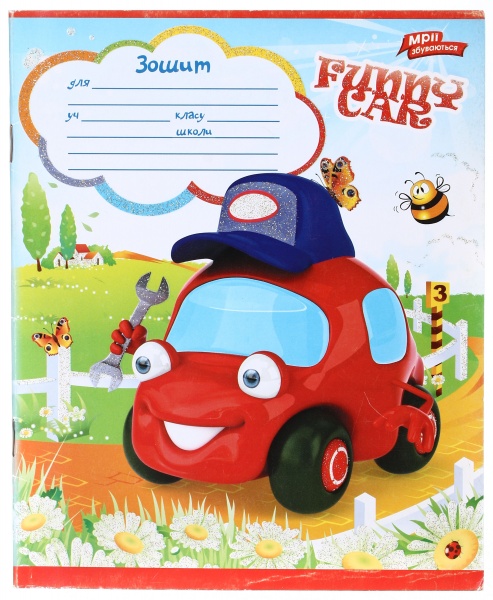 Зошит шкільний з глітером 12 аркушів у лінійку в асортименті Мрії збуваються