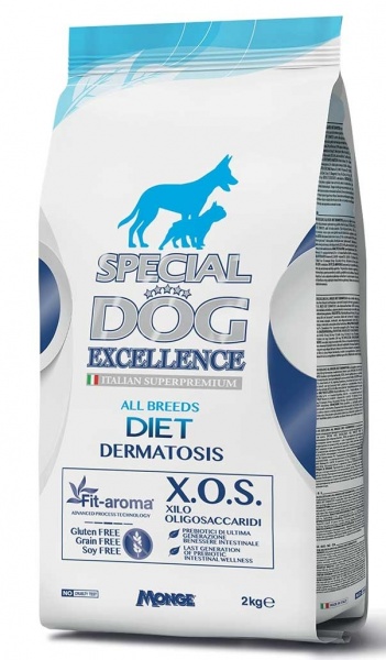 Корм сухой для взрослых собак для всех пород SPECIAL DOG EXCELLENCE All breeds Dermatosis 2 кг