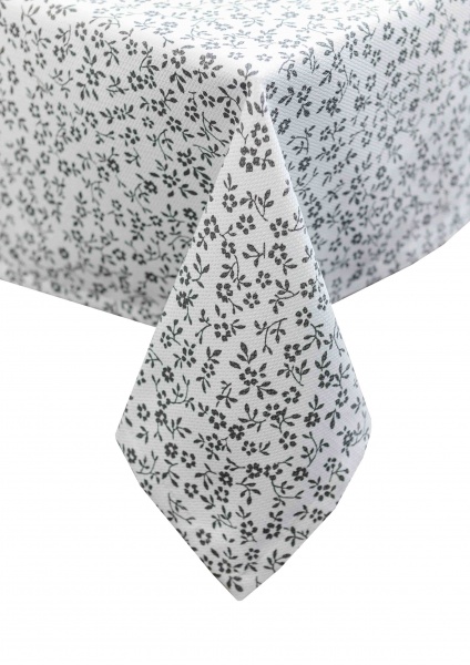 Скатертина Macao квіточка сіра 133x180 см Прованс 