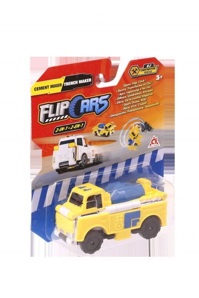 Машинка-трансформер Flip Cars Бетонозмішувач і траншеєкопувач EU463875-02