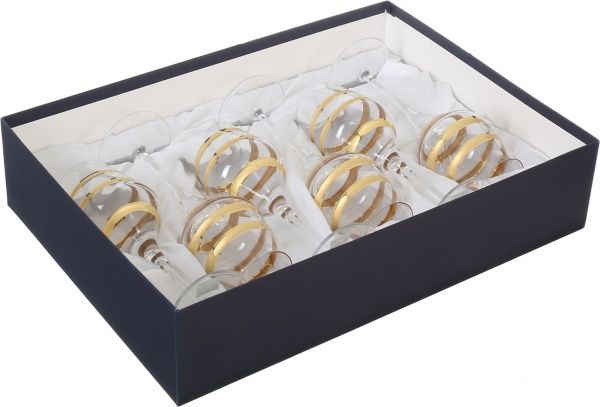 Набор бокалов для вина Contessa Vintage Gold 350 мл 6 шт. Vema