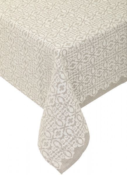 Скатерть жаккардовая 110x140 см серый Галерея льна 