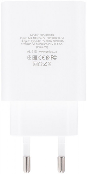 Сетевое зарядное устройство Gelius Pro Impulse PD30W GP-HC013 White 