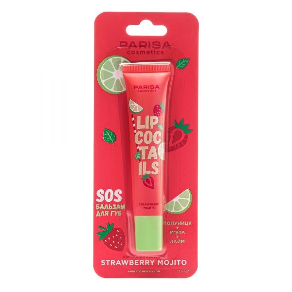 Бальзам для губ Parisa SOS Strawberry Mojito 16 мл