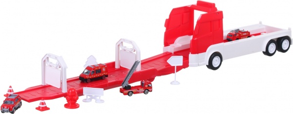 Іграшка Shantou Евакуаційний контейнеровоз-гараж червоний OTB0581804