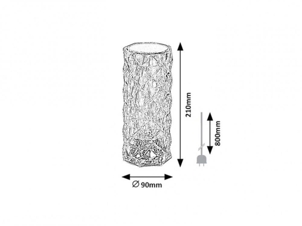 Светильник настольный аккумуляторный Rabalux Сигги 1,5 Вт прозрачный 76015