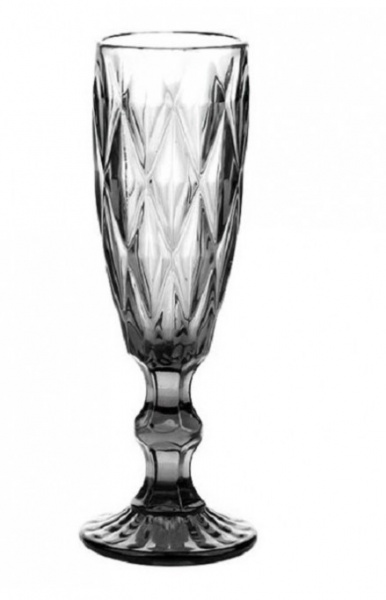 Бокал для шампанського Кристал чорний 150 мл Helios 