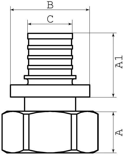 Муфта натяжна FADO з накидною гайкою 20*3/4 SFM34