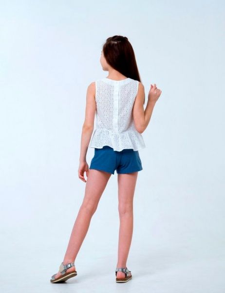 Шорты для девочек Smil 112310 р.128 синий меланж 