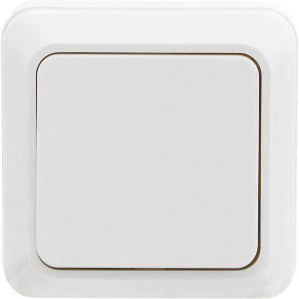 Вимикач одноклавішний UP! (Underprice) IP20 без підсвітки 10 А 220-250В білий BD-SWP.MZ20G1W1-WH