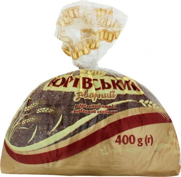 Хлеб Цар хліб Юрьевский заварной нарезной 0,4 кг 4820159020126